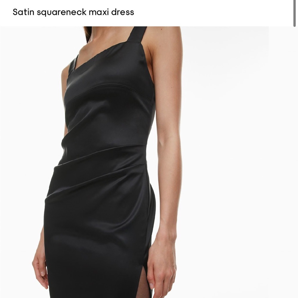 Aritzia - Ten by Babaton Espionage Satin Dress - NAVY BLUE 00 - Picture 3 of 6